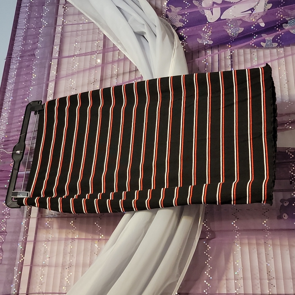 SOLD- XL Striped Midi Skirt